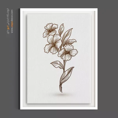 تابلو دیواری شیک - ساقه گل‌های ریز – تابلو گل - اسپو دکور