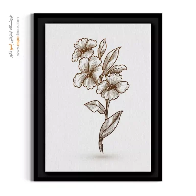 تابلو دیواری شیک - ساقه گل‌های ریز – تابلو گل - اسپو دکور