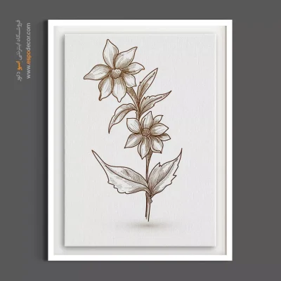 نقاشی گل کوکب - ستارهای وحشی – تابلو گل - اسپو دکور