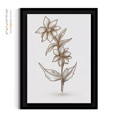 نقاشی گل کوکب - ستارهای وحشی – تابلو گل - اسپو دکور