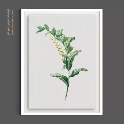 تابلو گل مینیمال سبز - زنگولهای سبز – تابلو گل - اسپو دکور