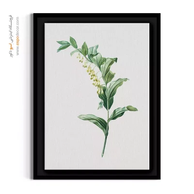 تابلو گل مینیمال سبز - زنگولهای سبز – تابلو گل - اسپو دکور