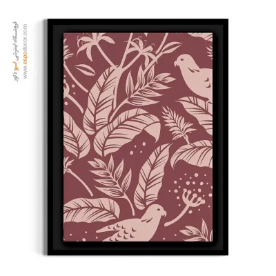 تابلو گل و پرنده - باغ پرندگان (گلی) – تابلو گل - اسپو دکور
