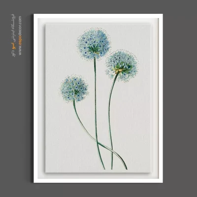 تابلو گل مدرن آبی - توپ‌های آبی – تابلو گل - اسپو دکور