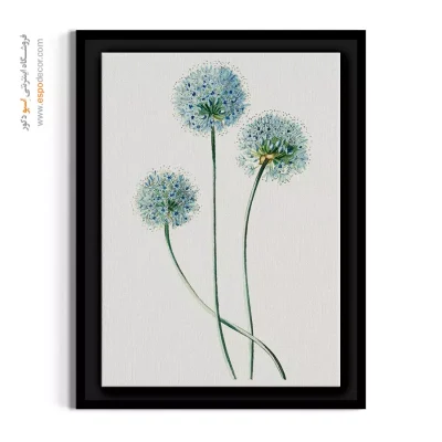 تابلو گل مدرن آبی - توپ‌های آبی – تابلو گل - اسپو دکور