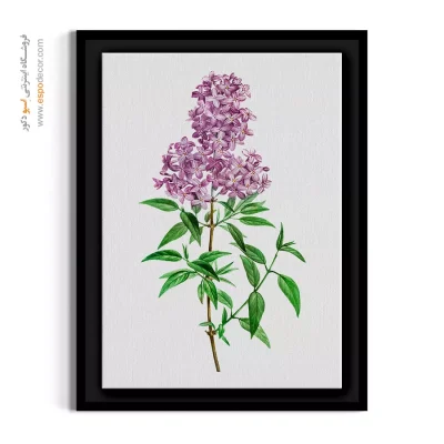تابلو گل بهاری - خوشه یاس بنفش – تابلو گل - اسپو دکور