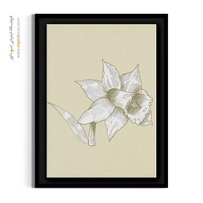 تابلو گلدار مینیمال - نرگس شیپوری – تابلو گل - اسپو دکور