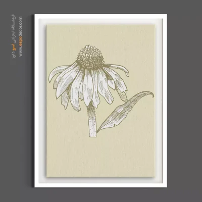 خرید تابلو بوم - سرخارگل خطی – تابلو گل - اسپو دکور