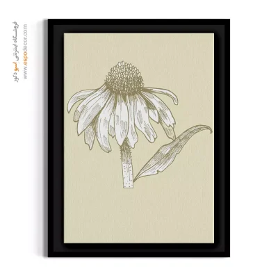 خرید تابلو بوم - سرخارگل خطی – تابلو گل - اسپو دکور