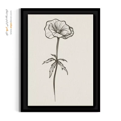 تابلو گل وحشی - شقایق ظریف – تابلو گل - اسپو دکور
