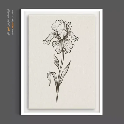 تابلو برای راهرو - زنبق تک‌رنگ – تابلو گل - اسپو دکور