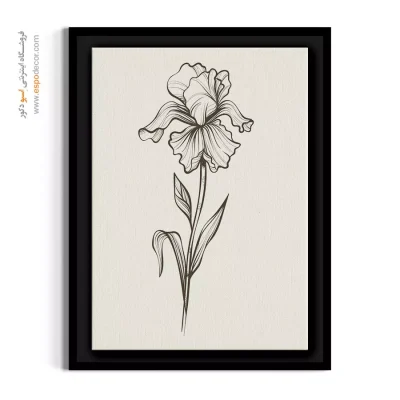 تابلو برای راهرو - زنبق تک‌رنگ – تابلو گل - اسپو دکور