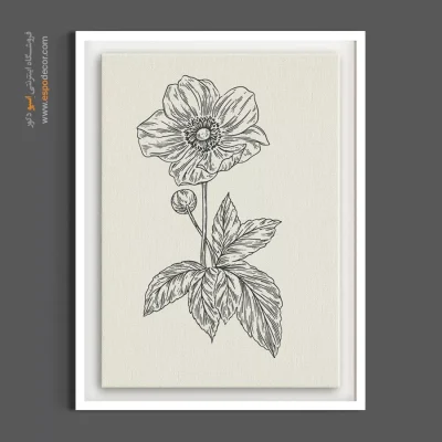 تابلو هنری خاص - شقایق نعمانی – تابلو گل - اسپو دکور