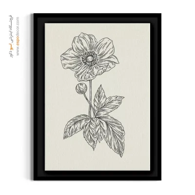 تابلو هنری خاص - شقایق نعمانی – تابلو گل - اسپو دکور