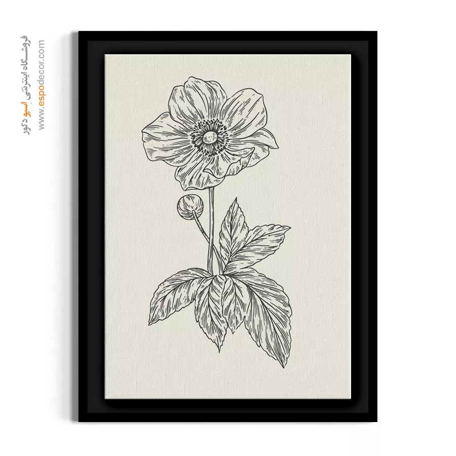 تابلو هنری خاص - شقایق نعمانی – تابلو گل - اسپو دکور