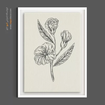 تابلو گل سبک بوهو - ختمی ژاپنی – تابلو گل - اسپو دکور