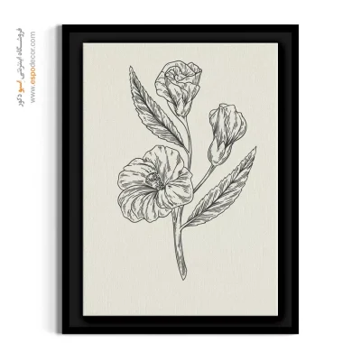 تابلو گل سبک بوهو - ختمی ژاپنی – تابلو گل - اسپو دکور