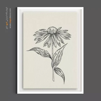 خرید تابلو بوم خاص - سرخارگل دارویی – تابلو گل - اسپو دکور