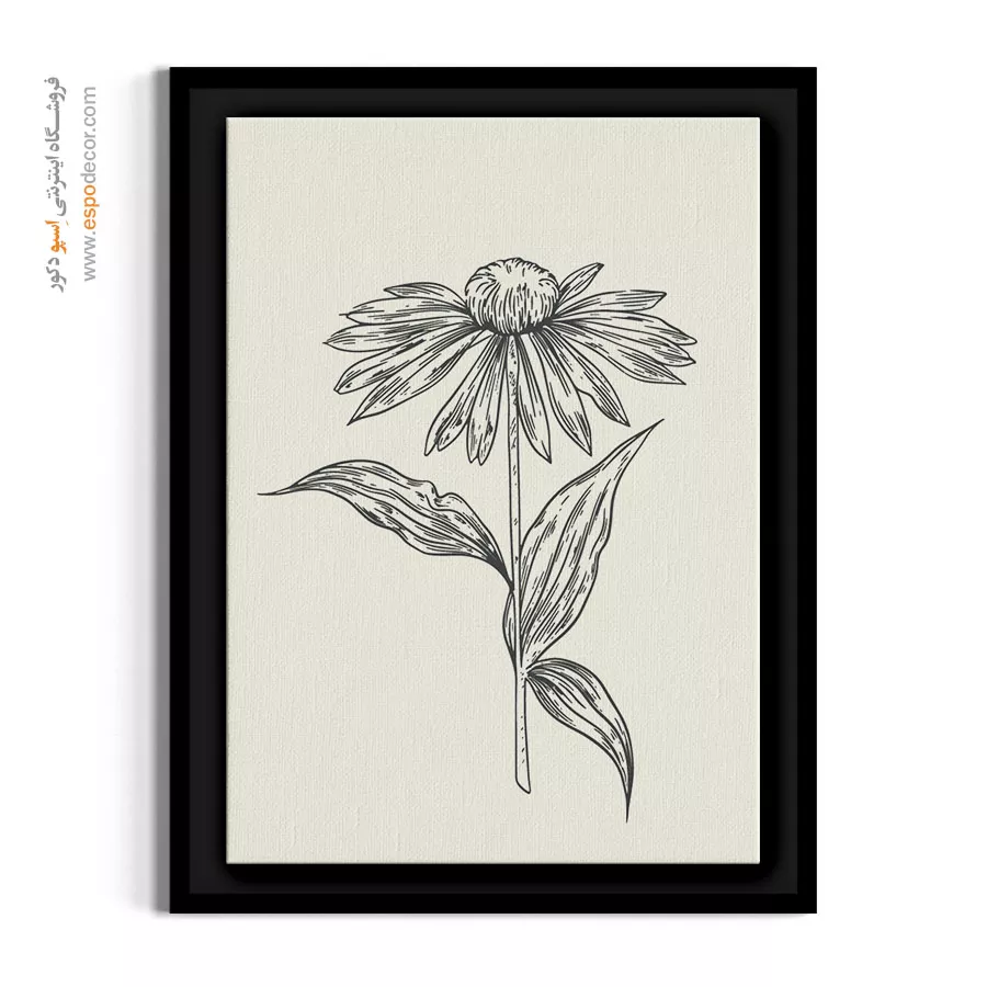 خرید تابلو بوم خاص - سرخارگل دارویی – تابلو گل - اسپو دکور