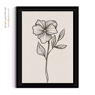 تابلو گل وینتج خطی - بنفشه معطر – تابلو گل - اسپو دکور
