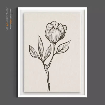 دکوراسیون کرم - لاله غنچه‌ای – تابلو گل - اسپو دکور