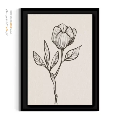 دکوراسیون کرم - لاله غنچه‌ای – تابلو گل - اسپو دکور