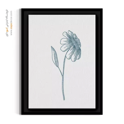 دکوراسیون اتاق خواب - مارگریت آبی – تابلو گل - اسپو دکور