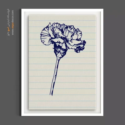 تابلو گل خاص - میخک دفتری – تابلو گل - اسپو دکور