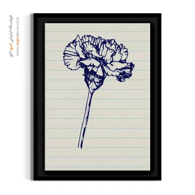 تابلو گل خاص - میخک دفتری – تابلو گل - اسپو دکور