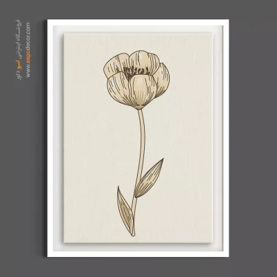 خرید تابلو لاله - لاله بسته – تابلو گل - اسپو دکور