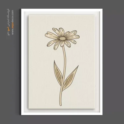 تابلو اتاق نوزاد - مارگریت کرم – تابلو گل - اسپو دکور