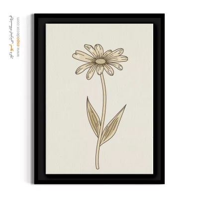 تابلو اتاق نوزاد - مارگریت کرم – تابلو گل - اسپو دکور