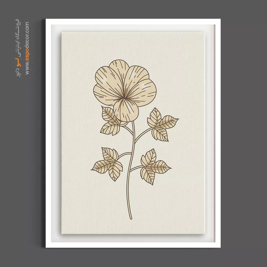 تابلو گل بنفشه وینتج - بنفشه پنسی – تابلو گل - اسپو دکور