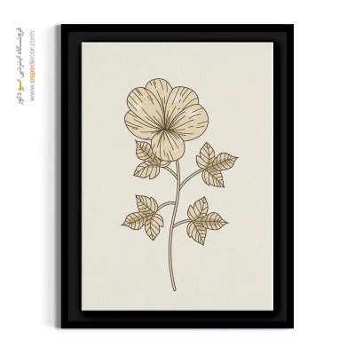 تابلو گل بنفشه وینتج - بنفشه پنسی – تابلو گل - اسپو دکور