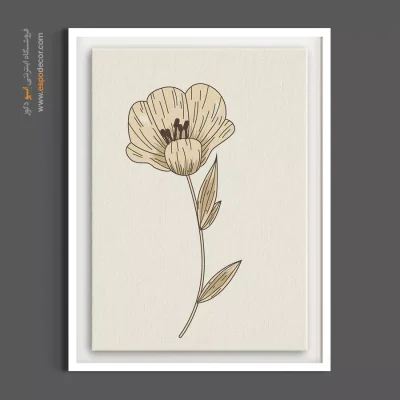 تابلو نود - خشخاش کرم – تابلو گل - اسپو دکور