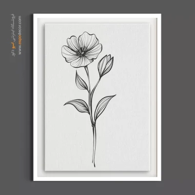 تابلو گل کتان - کتان صحرایی – تابلو گل - اسپو دکور