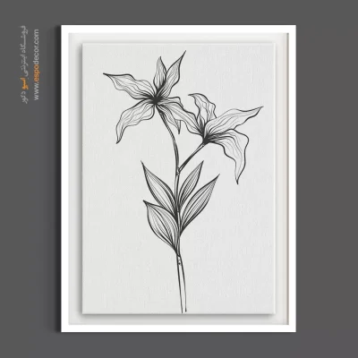 تابلو دکوراسیون پذیرایی - لیلیوم‌های رقصان – تابلو گل - اسپو دکور