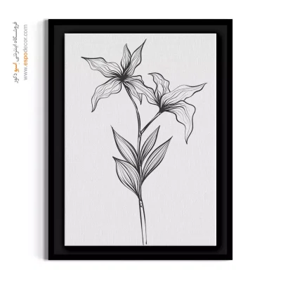 تابلو دکوراسیون پذیرایی - لیلیوم‌های رقصان – تابلو گل - اسپو دکور