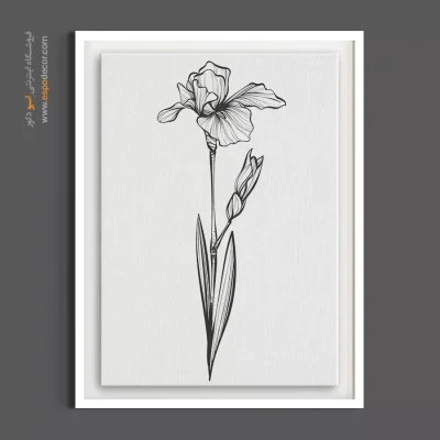 طرح گل زیبا - زنبق کشیده – تابلو گل - اسپو دکور