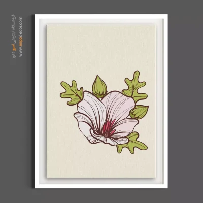 تابلو گل دکوراتیو - پنیرک صورتی – تابلو گل - اسپو دکور