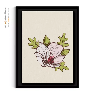 تابلو گل دکوراتیو - پنیرک صورتی – تابلو گل - اسپو دکور