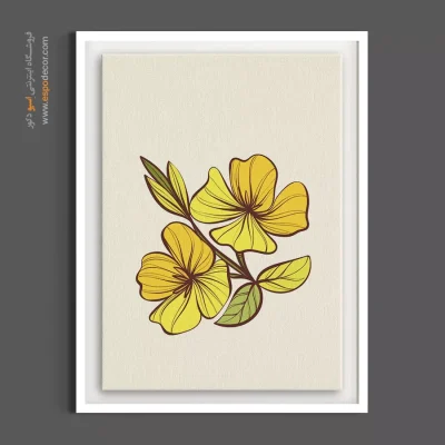 دکوراسیون شاد - آلاله زرد – تابلو گل - اسپو دکور