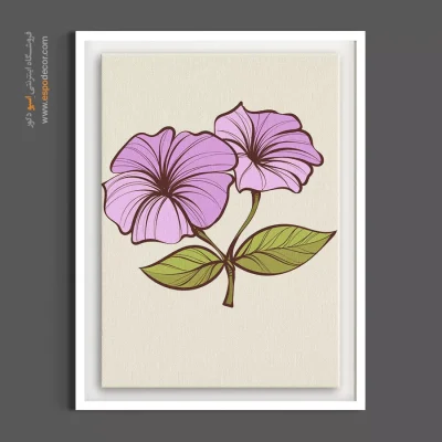 تابلو گل فانتزی - اطلسی بنفش – تابلو گل - اسپو دکور