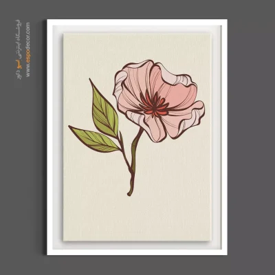 تابلو نقاشی ملایم - نسرین صورتی – تابلو گل - اسپو دکور