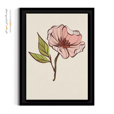 تابلو نقاشی ملایم - نسرین صورتی – تابلو گل - اسپو دکور
