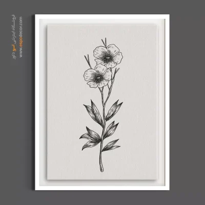 تابلو نقاشی ظریف - آلاله وحشی – تابلو گل - اسپو دکور