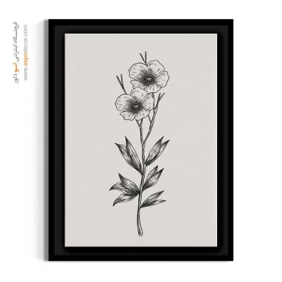 تابلو نقاشی ظریف - آلاله وحشی – تابلو گل - اسپو دکور