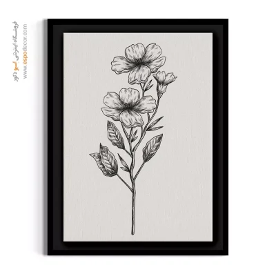 تابلو گل صحرایی - کتان گل‌درشت – تابلو گل - اسپو دکور