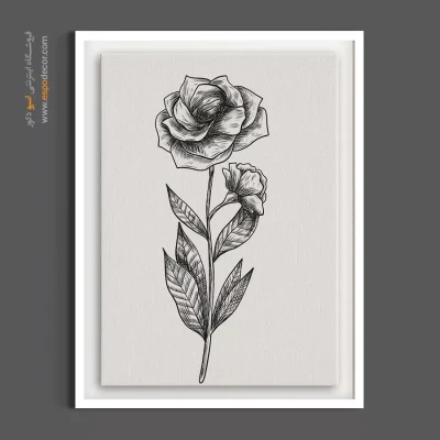 خرید تابلو غنچه رز - رز و غنچه اصیل – تابلو گل - اسپو دکور