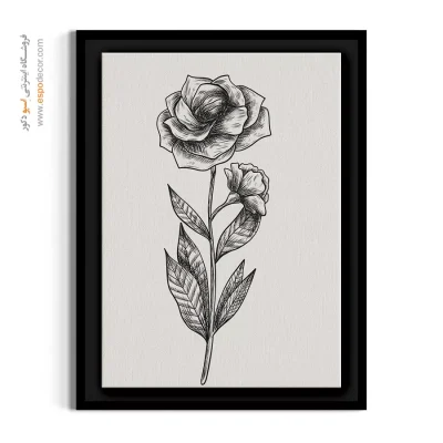 خرید تابلو غنچه رز - رز و غنچه اصیل – تابلو گل - اسپو دکور